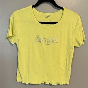 Bright Green Angel Graphic Women's Top